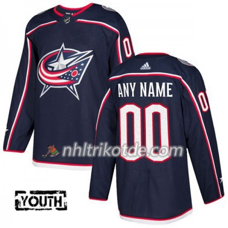 Columbus Blue Jackets Trikot Custom Adidas 2017-2018 Marineblau Authentic - Kinder